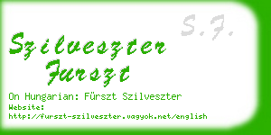 szilveszter furszt business card